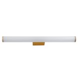 GloboStar® MABEL 60431 Μοντέρνο Φωτιστικό Τοίχου - Απλίκα Καθρέπτη Μπάνιου - Πίνακα LED 12W 1400lm 270° AC 220-240V IP44 Μ60 x Π10 x Υ5cm - Φυσικό Λευκό 4500K - Χάλκινο - 3 Years Warranty