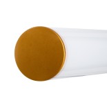 GloboStar® MABEL 60431 Μοντέρνο Φωτιστικό Τοίχου - Απλίκα Καθρέπτη Μπάνιου - Πίνακα LED 12W 1400lm 270° AC 220-240V IP44 Μ60 x Π10 x Υ5cm - Φυσικό Λευκό 4500K - Χάλκινο - 3 Years Warranty