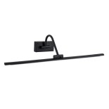 GloboStar® MIRA 60432 Μοντέρνο Φωτιστικό Τοίχου - Απλίκα Καθρέπτη Μπάνιου - Πίνακα LED 12W 1400lm 120° AC 220-240V IP44 Μ60 x Π20 x Υ13cm - Φυσικό Λευκό 4500K - Μαύρο - 3 Years Warranty