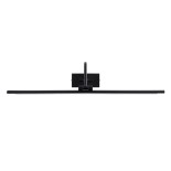 GloboStar® MIRA 60432 Μοντέρνο Φωτιστικό Τοίχου - Απλίκα Καθρέπτη Μπάνιου - Πίνακα LED 12W 1400lm 120° AC 220-240V IP44 Μ60 x Π20 x Υ13cm - Φυσικό Λευκό 4500K - Μαύρο - 3 Years Warranty