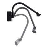 GloboStar® MIRA 60432 Μοντέρνο Φωτιστικό Τοίχου - Απλίκα Καθρέπτη Μπάνιου - Πίνακα LED 12W 1400lm 120° AC 220-240V IP44 Μ60 x Π20 x Υ13cm - Φυσικό Λευκό 4500K - Μαύρο - 3 Years Warranty