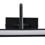 GloboStar® MIRA 60432 Μοντέρνο Φωτιστικό Τοίχου - Απλίκα Καθρέπτη Μπάνιου - Πίνακα LED 12W 1400lm 120° AC 220-240V IP44 Μ60 x Π20 x Υ13cm - Φυσικό Λευκό 4500K - Μαύρο - 3 Years Warranty