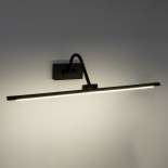 GloboStar® MIRA 60432 Μοντέρνο Φωτιστικό Τοίχου - Απλίκα Καθρέπτη Μπάνιου - Πίνακα LED 12W 1400lm 120° AC 220-240V IP44 Μ60 x Π20 x Υ13cm - Φυσικό Λευκό 4500K - Μαύρο - 3 Years Warranty