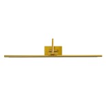 GloboStar® MIRA 60433 Μοντέρνο Φωτιστικό Τοίχου - Απλίκα Καθρέπτη Μπάνιου - Πίνακα LED 12W 1400lm 120° AC 220-240V IP44 Μ60 x Π20 x Υ13cm - Φυσικό Λευκό 4500K - Χρυσό - 3 Years Warranty