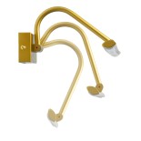GloboStar® MIRA 60433 Μοντέρνο Φωτιστικό Τοίχου - Απλίκα Καθρέπτη Μπάνιου - Πίνακα LED 12W 1400lm 120° AC 220-240V IP44 Μ60 x Π20 x Υ13cm - Φυσικό Λευκό 4500K - Χρυσό - 3 Years Warranty