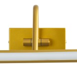GloboStar® MIRA 60433 Μοντέρνο Φωτιστικό Τοίχου - Απλίκα Καθρέπτη Μπάνιου - Πίνακα LED 12W 1400lm 120° AC 220-240V IP44 Μ60 x Π20 x Υ13cm - Φυσικό Λευκό 4500K - Χρυσό - 3 Years Warranty
