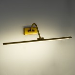 GloboStar® MIRA 60433 Μοντέρνο Φωτιστικό Τοίχου - Απλίκα Καθρέπτη Μπάνιου - Πίνακα LED 12W 1400lm 120° AC 220-240V IP44 Μ60 x Π20 x Υ13cm - Φυσικό Λευκό 4500K - Χρυσό - 3 Years Warranty