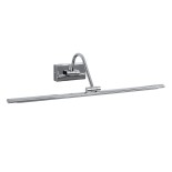 GloboStar® MIRA 60434 Μοντέρνο Φωτιστικό Τοίχου - Απλίκα Καθρέπτη Μπάνιου - Πίνακα LED 12W 1400lm 120° AC 220-240V IP44 Μ60 x Π20 x Υ13cm - Φυσικό Λευκό 4500K - Χρώμιο Νίκελ - 3 Years Warranty