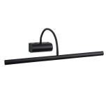 GloboStar® TROIS 60436 Μοντέρνο Φωτιστικό Τοίχου - Απλίκα Καθρέπτη Μπάνιου - Πίνακα LED 12W 1400lm 120° AC 220-240V IP44 Μ60 x Π24 x Υ18cm - Φυσικό Λευκό 4500K - Μαύρο - 3 Years Warranty