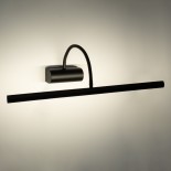 GloboStar® TROIS 60436 Μοντέρνο Φωτιστικό Τοίχου - Απλίκα Καθρέπτη Μπάνιου - Πίνακα LED 12W 1400lm 120° AC 220-240V IP44 Μ60 x Π24 x Υ18cm - Φυσικό Λευκό 4500K - Μαύρο - 3 Years Warranty