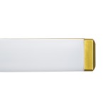 GloboStar® RENATA 60441 Μοντέρνο Φωτιστικό Τοίχου - Απλίκα Καθρέπτη Μπάνιου - Πίνακα LED 12W 1400lm 210° AC 220-240V IP44 Μ60 x Π4 x Υ5.5cm - Φυσικό Λευκό 4500K - Χρυσό - 3 Years Warranty