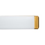 GloboStar® RENATA 60443 Μοντέρνο Φωτιστικό Τοίχου - Απλίκα Καθρέπτη Μπάνιου - Πίνακα LED 12W 1400lm 210° AC 220-240V IP44 Μ60 x Π4 x Υ5.5cm - Φυσικό Λευκό 4500K - Χάλκινο - 3 Years Warranty