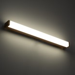 GloboStar® RENATA 60443 Μοντέρνο Φωτιστικό Τοίχου - Απλίκα Καθρέπτη Μπάνιου - Πίνακα LED 12W 1400lm 210° AC 220-240V IP44 Μ60 x Π4 x Υ5.5cm - Φυσικό Λευκό 4500K - Χάλκινο - 3 Years Warranty