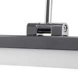 GloboStar® MARA 60447 Μοντέρνο Φωτιστικό Τοίχου - Απλίκα Καθρέπτη Μπάνιου - Πίνακα LED 12W 1400lm 120° AC 220-240V IP44 Μ60 x Π15 x Υ13cm - Φυσικό Λευκό 4500K - Χρώμιο Νίκελ - 3 Years Warranty
