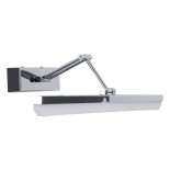 GloboStar® MARA 60447 Μοντέρνο Φωτιστικό Τοίχου - Απλίκα Καθρέπτη Μπάνιου - Πίνακα LED 12W 1400lm 120° AC 220-240V IP44 Μ60 x Π15 x Υ13cm - Φυσικό Λευκό 4500K - Χρώμιο Νίκελ - 3 Years Warranty