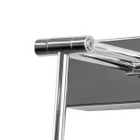 GloboStar® MARA 60447 Μοντέρνο Φωτιστικό Τοίχου - Απλίκα Καθρέπτη Μπάνιου - Πίνακα LED 12W 1400lm 120° AC 220-240V IP44 Μ60 x Π15 x Υ13cm - Φυσικό Λευκό 4500K - Χρώμιο Νίκελ - 3 Years Warranty