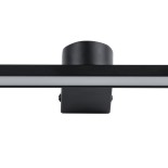 GloboStar® MEGAN 60448 Μοντέρνο Φωτιστικό Τοίχου - Απλίκα Καθρέπτη Μπάνιου - Πίνακα LED 12W 1400lm 120° AC 220-240V IP44 Μ60 x Π12 x Υ4cm - Φυσικό Λευκό 4500K - Μαύρο - 3 Years Warranty