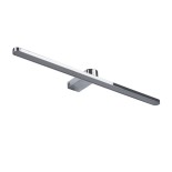GloboStar® MEGAN 60449 Μοντέρνο Φωτιστικό Τοίχου - Απλίκα Καθρέπτη Μπάνιου - Πίνακα LED 12W 1400lm 120° AC 220-240V IP44 Μ60 x Π12 x Υ4cm - Φυσικό Λευκό 4500K - Χρώμιο Νίκελ - 3 Years Warranty