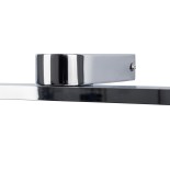 GloboStar® MEGAN 60449 Μοντέρνο Φωτιστικό Τοίχου - Απλίκα Καθρέπτη Μπάνιου - Πίνακα LED 12W 1400lm 120° AC 220-240V IP44 Μ60 x Π12 x Υ4cm - Φυσικό Λευκό 4500K - Χρώμιο Νίκελ - 3 Years Warranty
