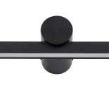 GloboStar® ROSA 60450 Μοντέρνο Φωτιστικό Τοίχου - Απλίκα Καθρέπτη Μπάνιου - Πίνακα LED 12W 1400lm 120° AC 220-240V IP44 Μ60 x Π15 x Υ7cm - Φυσικό Λευκό 4500K - Μαύρο - 3 Years Warranty