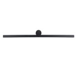 GloboStar® ROSA 60450 Μοντέρνο Φωτιστικό Τοίχου - Απλίκα Καθρέπτη Μπάνιου - Πίνακα LED 12W 1400lm 120° AC 220-240V IP44 Μ60 x Π15 x Υ7cm - Φυσικό Λευκό 4500K - Μαύρο - 3 Years Warranty