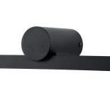 GloboStar® ROSA 60450 Μοντέρνο Φωτιστικό Τοίχου - Απλίκα Καθρέπτη Μπάνιου - Πίνακα LED 12W 1400lm 120° AC 220-240V IP44 Μ60 x Π15 x Υ7cm - Φυσικό Λευκό 4500K - Μαύρο - 3 Years Warranty