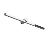GloboStar® ROSA 60451 Μοντέρνο Φωτιστικό Τοίχου - Απλίκα Καθρέπτη Μπάνιου - Πίνακα LED 12W 1400lm 120° AC 220-240V IP44 Μ60 x Π15 x Υ7cm - Φυσικό Λευκό 4500K - Χρώμιο Νίκελ - 3 Years Warranty