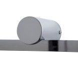 GloboStar® ROSA 60451 Μοντέρνο Φωτιστικό Τοίχου - Απλίκα Καθρέπτη Μπάνιου - Πίνακα LED 12W 1400lm 120° AC 220-240V IP44 Μ60 x Π15 x Υ7cm - Φυσικό Λευκό 4500K - Χρώμιο Νίκελ - 3 Years Warranty
