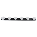GloboStar® BELLA 60452 Μοντέρνο Φωτιστικό Τοίχου - Απλίκα Καθρέπτη Μπάνιου - Πίνακα LED 18W 2052lm 300° AC 220-240V IP44 Μ70 x Π11 x Υ6cm - Φυσικό Λευκό 4500K - Μαύρο - 3 Χρόνια Εγγύηση