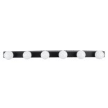 GloboStar® BELLA 60452 Μοντέρνο Φωτιστικό Τοίχου - Απλίκα Καθρέπτη Μπάνιου - Πίνακα LED 18W 2052lm 300° AC 220-240V IP44 Μ70 x Π11 x Υ6cm - Φυσικό Λευκό 4500K - Μαύρο - 3 Χρόνια Εγγύηση