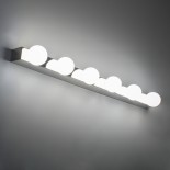 GloboStar® BELLA 60453 Μοντέρνο Φωτιστικό Τοίχου - Απλίκα Καθρέπτη Μπάνιου - Πίνακα LED 18W 2052lm 300° AC 220-240V IP44 Μ70 x Π11 x Υ6cm - Φυσικό Λευκό 4500K - Χρώμιο Νίκελ - 3 Χρόνια Εγγύηση