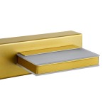 GloboStar® KARLA 60457 Μοντέρνο Φωτιστικό Τοίχου - Απλίκα Καθρέπτη Μπάνιου - Πίνακα LED 14W 1600lm 180° AC 220-240V IP44 Μ60 x Π9 x Υ5cm - Φυσικό Λευκό 4500K - Χρυσό - 3 Years Warranty