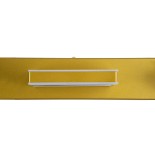 GloboStar® KARLA 60457 Μοντέρνο Φωτιστικό Τοίχου - Απλίκα Καθρέπτη Μπάνιου - Πίνακα LED 14W 1600lm 180° AC 220-240V IP44 Μ60 x Π9 x Υ5cm - Φυσικό Λευκό 4500K - Χρυσό - 3 Years Warranty