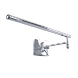 GLOBOSTAR® FRIDA 60458 Μοντέρνο Φωτιστικό Τοίχου - Απλίκα Καθρέπτη Μπάνιου LED 12W 1400lm 120° AC 220-240V IP44 Φυσικό Λευκό 4500K - Lumileds SMD Chip & TÜV SÜD Driver - Νίκελ Χρώμιο - Μ51 x Π25 x Υ10cm - 3 Χρόνια Εγγύηση