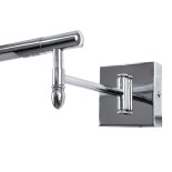 GLOBOSTAR® FRIDA 60458 Μοντέρνο Φωτιστικό Τοίχου - Απλίκα Καθρέπτη Μπάνιου LED 12W 1400lm 120° AC 220-240V IP44 Φυσικό Λευκό 4500K - Lumileds SMD Chip & TÜV SÜD Driver - Νίκελ Χρώμιο - Μ51 x Π25 x Υ10cm - 3 Χρόνια Εγγύηση