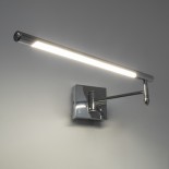 GLOBOSTAR® FRIDA 60458 Μοντέρνο Φωτιστικό Τοίχου - Απλίκα Καθρέπτη Μπάνιου LED 12W 1400lm 120° AC 220-240V IP44 Φυσικό Λευκό 4500K - Lumileds SMD Chip & TÜV SÜD Driver - Νίκελ Χρώμιο - Μ51 x Π25 x Υ10cm - 3 Χρόνια Εγγύηση