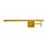 GLOBOSTAR® FRIDA 60459 Μοντέρνο Φωτιστικό Τοίχου - Απλίκα Καθρέπτη Μπάνιου LED 12W 1400lm 120° AC 220-240V IP44 Φυσικό Λευκό 4500K - Lumileds SMD Chip & TÜV SÜD Driver - Χρυσό Βούρτσας - Μ51 x Π25 x Υ10cm - 3 Χρόνια Εγγύηση