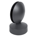 GLOBOSTAR® ZERODA 60597 Μοντέρνο Φωτιστικό Τοίχου - Απλίκα LED 9W 1035lm 3°/360° AC 220-240V Αδιάβροχο IP65 Θερμό Λευκό 2700K - CREE XPE Chip & TÜV SÜD Driver - Γκρι Ανθρακί Ματ - Μ11 x Π10 x Υ16cm - 5 Χρόνια Εγγύηση