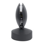 GLOBOSTAR® ZERODA 60597 Μοντέρνο Φωτιστικό Τοίχου - Απλίκα LED 9W 1035lm 3°/360° AC 220-240V Αδιάβροχο IP65 Θερμό Λευκό 2700K - CREE XPE Chip & TÜV SÜD Driver - Γκρι Ανθρακί Ματ - Μ11 x Π10 x Υ16cm - 5 Χρόνια Εγγύηση