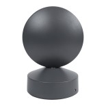 GLOBOSTAR® ZERODA 60597 Μοντέρνο Φωτιστικό Τοίχου - Απλίκα LED 9W 1035lm 3°/360° AC 220-240V Αδιάβροχο IP65 Θερμό Λευκό 2700K - CREE XPE Chip & TÜV SÜD Driver - Γκρι Ανθρακί Ματ - Μ11 x Π10 x Υ16cm - 5 Χρόνια Εγγύηση