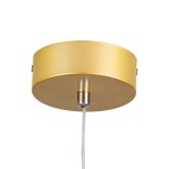 GLOBOSTAR® ROSE 61066 Μοντέρνο Κρεμαστό Φωτιστικό Οροφής LED 22W 2200lm 300° AC 220-240V IP20 Ρυθμιζόμενο Λευκό CCT με On/Off 2700K/4500K/6000K - Lumileds SMD Chip - Χρυσό Βούρτσας - Μ24 x Π22 x Υ24cm - 3 Χρόνια Εγγύηση