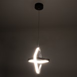GLOBOSTAR® ROSE 61066 Μοντέρνο Κρεμαστό Φωτιστικό Οροφής LED 22W 2200lm 300° AC 220-240V IP20 Ρυθμιζόμενο Λευκό CCT με On/Off 2700K/4500K/6000K - Lumileds SMD Chip - Χρυσό Βούρτσας - Μ24 x Π22 x Υ24cm - 3 Χρόνια Εγγύηση