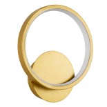 GLOBOSTAR® TED 61072 Μοντέρνο Φωτιστικό Τοίχου - Απλίκα LED 9W 1080lm 300° AC 220-240V IP20 Ρυθμιζόμενο Λευκό CCT με On/Off 2700K/4500K/6000K - Lumileds SMD Chip  - Χρυσό Βούρτσας - Μ20 x Π5.5 x Υ23cm - 3 Χρόνια Εγγύηση