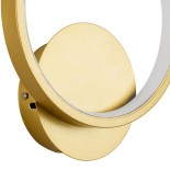 GLOBOSTAR® TED 61072 Μοντέρνο Φωτιστικό Τοίχου - Απλίκα LED 9W 1080lm 300° AC 220-240V IP20 Ρυθμιζόμενο Λευκό CCT με On/Off 2700K/4500K/6000K - Lumileds SMD Chip  - Χρυσό Βούρτσας - Μ20 x Π5.5 x Υ23cm - 3 Χρόνια Εγγύηση