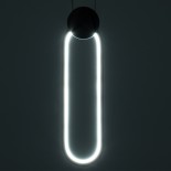 GloboStar® ILDI 61090 Κρεμαστό Φωτιστικό Οροφής Design LED CCT 12W 1440lm 300° AC 220-240V - Εναλλαγή Φωτισμού μέσω Διακόπτη On/Off All In One Ψυχρό 6000k+Φυσικό 4500k+Θερμό 2700k Μ10 x Π2.3 x Υ38cm - Χρυσό Βούρτσας