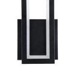 GLOBOSTAR® TIARA 61327 Μοντέρνο Φωτιστικό Τοίχου - Απλίκα LED 12W 1440lm 300° AC 220-240V IP20 Ρυθμιζόμενο Λευκό CCT με On/Off 2700K/4500K/6000K - Lumileds SMD Chip - Μαύρο Ματ - Μ12.5 x Π4 x Υ32cm - 3 Χρόνια Εγγύηση