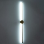 GLOBOSTAR® DIADEM 61334 Μοντέρνο Φωτιστικό Τοίχου - Απλίκα LED 18W 2160lm 120° AC 220-240V IP20 Ρυθμιζόμενο Λευκό CCT με On/Off 2700K/4500K/6000K - Lumileds SMD Chip  - Χρυσό Βούρτσας - Μ10 x Π4 x Υ120cm - 3 Χρόνια Εγγύηση