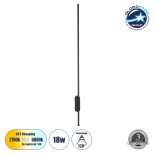 GLOBOSTAR® HARLEM 61335 Μοντέρνο Φωτιστικό Τοίχου - Απλίκα LED 18W 2160lm 120° AC 220-240V IP20 Ρυθμιζόμενο Λευκό CCT με On/Off 2700K/4500K/6000K - Lumileds SMD Chip - Μαύρο Ματ - Μ5 x Π4 x Υ120cm - 3 Χρόνια Εγγύηση