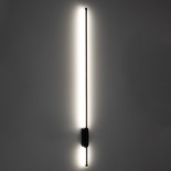 GLOBOSTAR® HARLEM 61335 Μοντέρνο Φωτιστικό Τοίχου - Απλίκα LED 18W 2160lm 120° AC 220-240V IP20 Ρυθμιζόμενο Λευκό CCT με On/Off 2700K/4500K/6000K - Lumileds SMD Chip - Μαύρο Ματ - Μ5 x Π4 x Υ120cm - 3 Χρόνια Εγγύηση