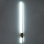 GLOBOSTAR® HARLEM 61336 Μοντέρνο Φωτιστικό Τοίχου - Απλίκα LED 18W 2160lm 120° AC 220-240V IP20 Ρυθμιζόμενο Λευκό CCT με On/Off 2700K/4500K/6000K - Lumileds SMD Chip - Χρυσό Βούρτσας - Μ5 x Π4 x Υ120cm - 3 Χρόνια Εγγύηση